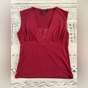 INC International Concepts Burgundy Tank Top